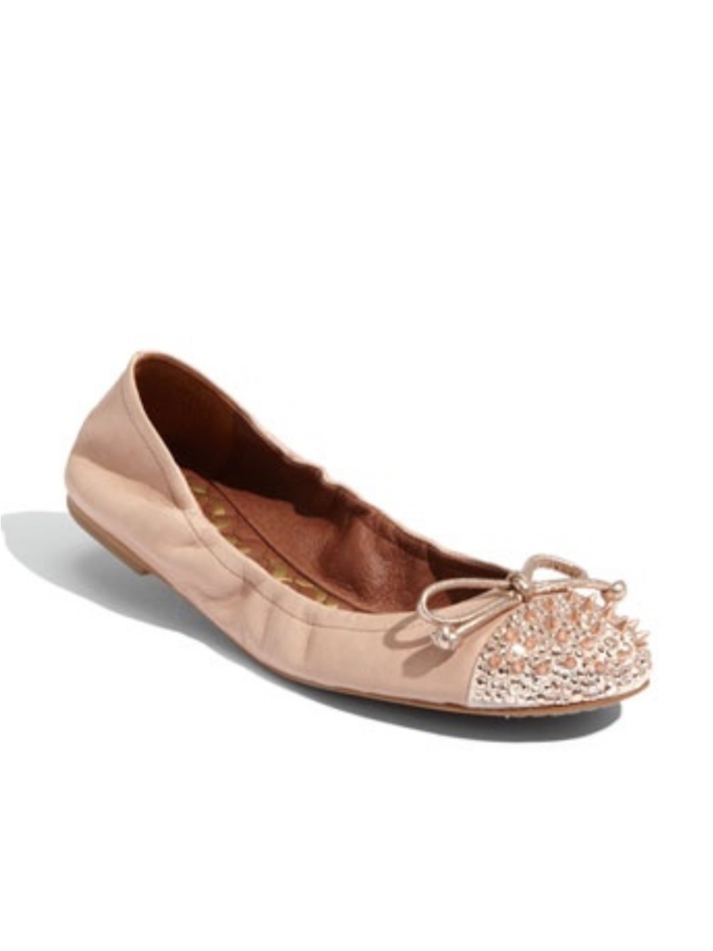 Sam Edelman Beatrix Women’s Crystal Bow Ballet Flat - dusty rose size 5.5